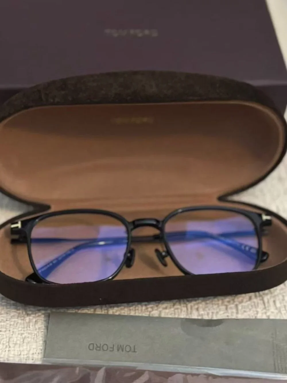 Tom Ford TF5923-K-B Black Square Blue Light Eyeglasses